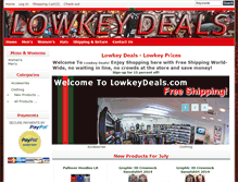 Tablet Screenshot of lowkeydeals.com